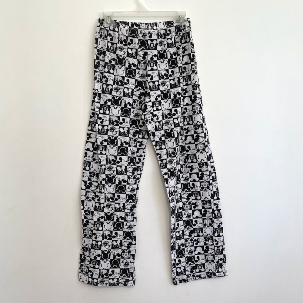 DISNEY x JERRY LEIGH Mickey Mouse Checker Print Lounge Pajama Pant Checkered JRS - Picture 13 of 16